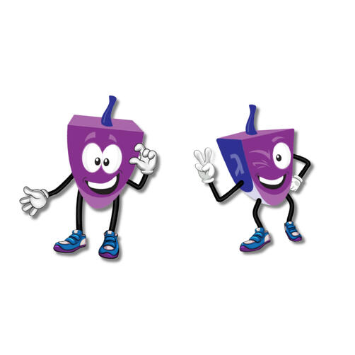 Chanukah Dreidel Stickers