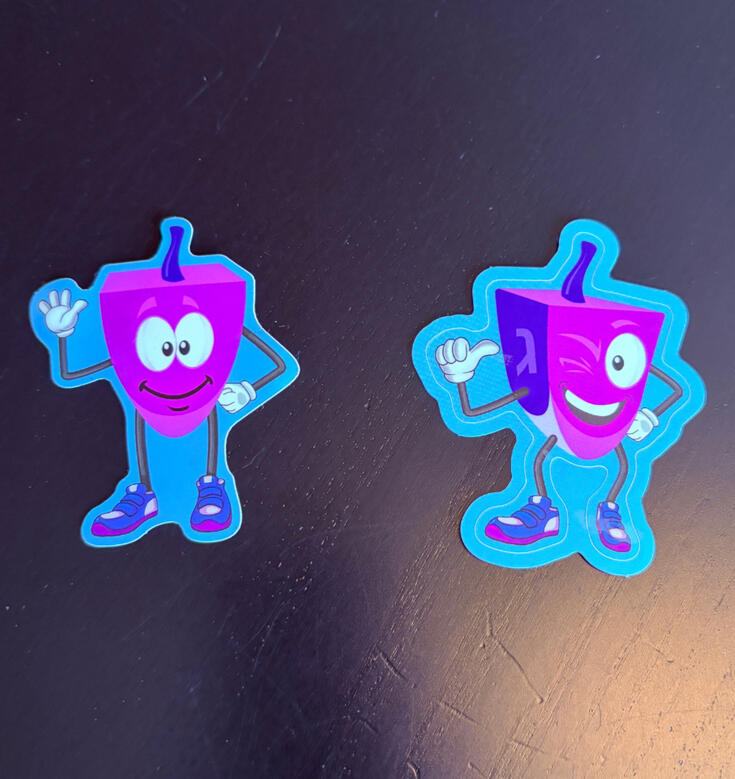 Chanukah Dreidel Stickers